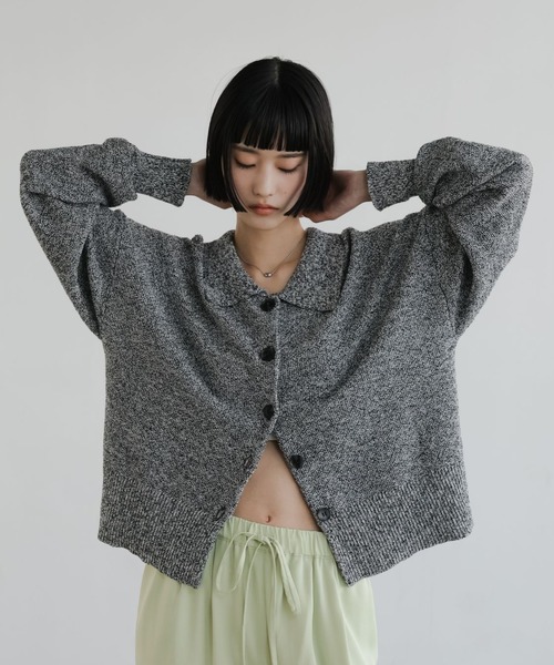 LOWRYS FARM（ローリーズファーム）の「メランジポロニットカーディガン　661233（カーディガン/ボレロ・レディース・グレー/オレンジ/ベージュ・FREE）」の7枚目の写真