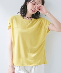 INDIVI | 【洗える/アンサンブル可能】シアースストライプトップス(Tシャツ/カットソー)