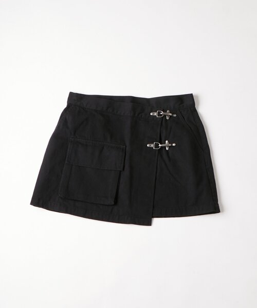 WHO'S WHO gallery（フーズフーギャラリー）の「ファイヤーマンミリタリーラップスカート（スカート・レディース・ブラック/カーキ・FREE）」の18枚目の写真