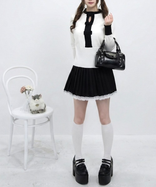 DearMyLoveRose(ディアマイラブローズ)の「ハートチャーム付きミニボストンバッグ【select Item】(ショルダーバッグ・レディース・ブラック/オフホワイト/ブラウン・FREE)」の9枚目の写真