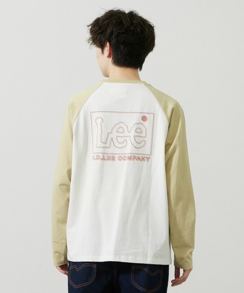 Lee(リー)の「Lee/リー バッグプリント長袖Tシャツ(Tシャツ/カットソー・メンズ・ブルー/ベージュ/ブラック/ホワイト・SMALL/MEDIUM/LARGE/X-LARGE)」の3枚目の写真