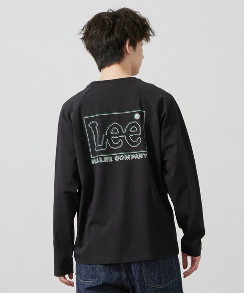 Lee(リー)の「Lee/リー バッグプリント長袖Tシャツ(Tシャツ/カットソー・メンズ・ブルー/ベージュ/ブラック/ホワイト・SMALL/MEDIUM/LARGE/X-LARGE)」の1枚目の写真