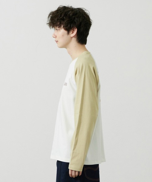 Lee(リー)の「Lee/リー バッグプリント長袖Tシャツ(Tシャツ/カットソー・メンズ・ブルー/ベージュ/ブラック/ホワイト・SMALL/MEDIUM/LARGE/X-LARGE)」の6枚目の写真