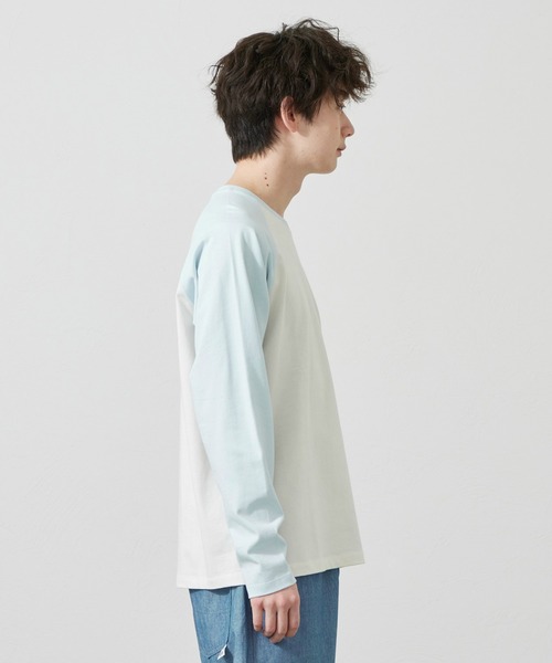 Lee(リー)の「Lee/リー バッグプリント長袖Tシャツ(Tシャツ/カットソー・メンズ・ブルー/ベージュ/ブラック/ホワイト・SMALL/MEDIUM/LARGE/X-LARGE)」の16枚目の写真