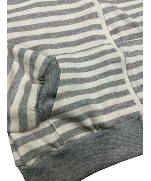 Never mind the XU / Chikashitsu+（ネバーマインド ザ エックスユー / チカシツプラス）の「【nmtc+】border horn zip up hoodie / 【エヌエムティーシープラス】ボーダーツノジップアップパーカー（パーカー・レディース・グレー/ブラック・ONE SIZE）」の21枚目の写真