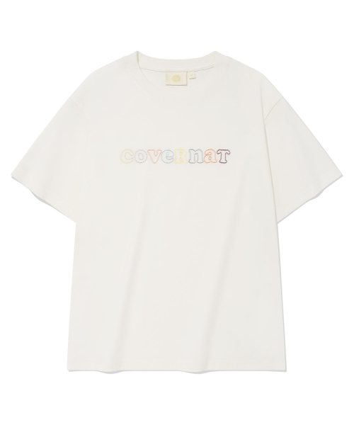 COVERNAT WOMAN(カバーナットウーマン)の「ウーマンクールコットンレインボークーパーロゴTシャツホワイト(Tシャツ/カットソー・レディース・その他・WS/WM/LARGE)」の2枚目の写真