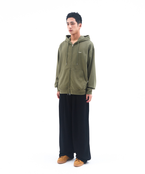 AMESWORLDWIDE(アメスワールドワイド)の「BASIC SMALL LOGO HOODIE ZIP UP KHAKI(パーカー・レディース・その他・LARGE/MEDIUM/SMALL)」の5枚目の写真