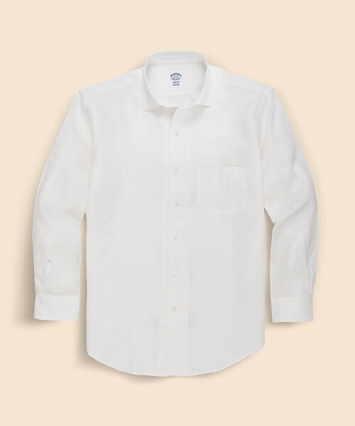 BROOKS BROTHERS（ブルックスブラザーズ）の「リプロダクト　リネン　ワンピースカラー　ドレスシャツ　Regular Fit（ビジネスシャツ・メンズ・ネイビー/ホワイト・17-34/16-33/15 1/2-32/15-32/14 1/2-31/16 1/2-33）」の14枚目の写真