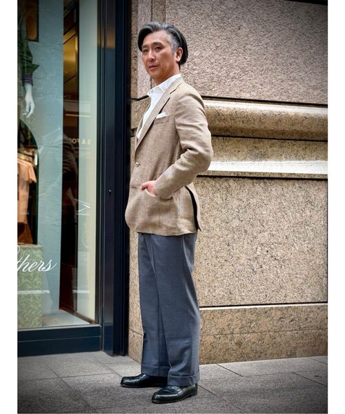 BROOKS BROTHERS（ブルックスブラザーズ）の「リプロダクト　リネン　ワンピースカラー　ドレスシャツ　Regular Fit（ビジネスシャツ・メンズ・ネイビー/ホワイト・17-34/16-33/15 1/2-32/15-32/14 1/2-31/16 1/2-33）」の7枚目の写真