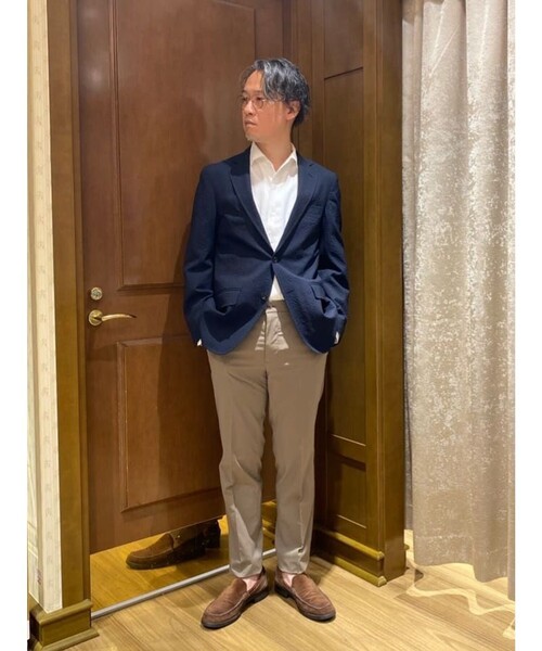 BROOKS BROTHERS（ブルックスブラザーズ）の「リプロダクト　リネン　ワンピースカラー　ドレスシャツ　Regular Fit（ビジネスシャツ・メンズ・ネイビー/ホワイト・17-34/16-33/15 1/2-32/15-32/14 1/2-31/16 1/2-33）」の11枚目の写真