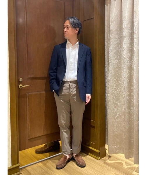 BROOKS BROTHERS（ブルックスブラザーズ）の「リプロダクト　リネン　ワンピースカラー　ドレスシャツ　Regular Fit（ビジネスシャツ・メンズ・ネイビー/ホワイト・17-34/16-33/15 1/2-32/15-32/14 1/2-31/16 1/2-33）」の12枚目の写真
