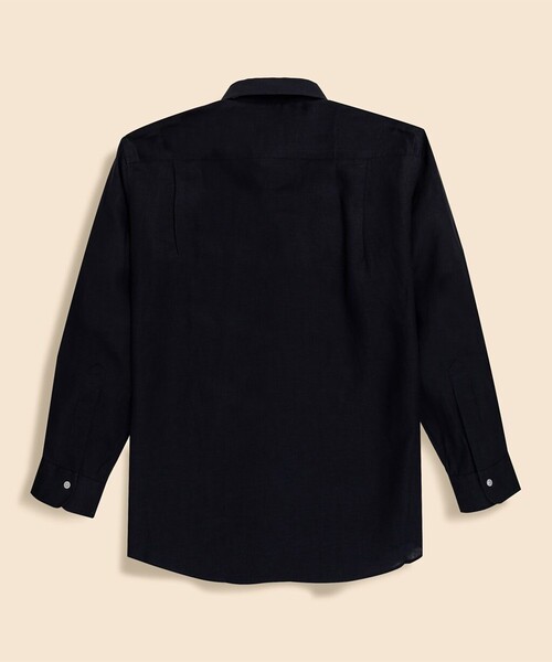 BROOKS BROTHERS（ブルックスブラザーズ）の「リプロダクト　リネン　ワンピースカラー　ドレスシャツ　Regular Fit（ビジネスシャツ・メンズ・ネイビー/ホワイト・17-34/16-33/15 1/2-32/15-32/14 1/2-31/16 1/2-33）」の5枚目の写真