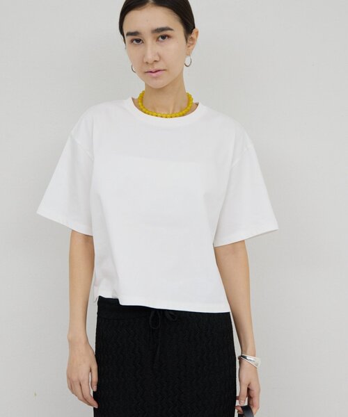 GALLARDAGALANTE（ガリャルダガランテ）の「クロップドTee（Tシャツ/カットソー・レディース・ブラック/ホワイト/オレンジ・FREE）」の4枚目の写真