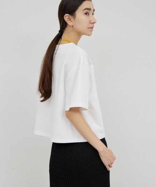 GALLARDAGALANTE（ガリャルダガランテ）の「クロップドTee（Tシャツ/カットソー・レディース・ブラック/ホワイト/オレンジ・FREE）」の5枚目の写真