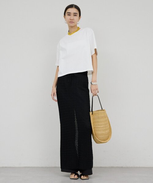 GALLARDAGALANTE（ガリャルダガランテ）の「クロップドTee（Tシャツ/カットソー・レディース・ブラック/ホワイト/オレンジ・FREE）」の7枚目の写真