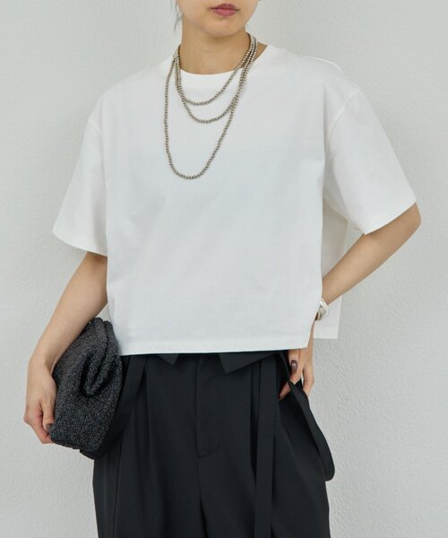 GALLARDAGALANTE（ガリャルダガランテ）の「クロップドTee（Tシャツ/カットソー・レディース・ブラック/ホワイト/オレンジ・FREE）」の10枚目の写真