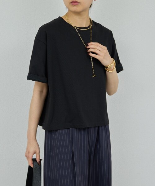 GALLARDAGALANTE（ガリャルダガランテ）の「クロップドTee（Tシャツ/カットソー・レディース・ブラック/ホワイト/オレンジ・FREE）」の13枚目の写真