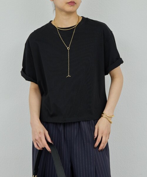 GALLARDAGALANTE（ガリャルダガランテ）の「クロップドTee（Tシャツ/カットソー・レディース・ブラック/ホワイト/オレンジ・FREE）」の14枚目の写真