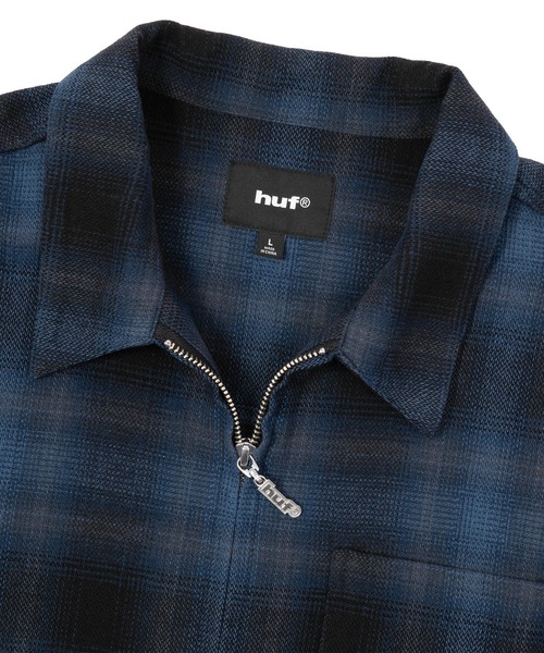 HUF（ハフ）の「89 OUTLINE PLAID ZIP SHIRT（シャツ/ブラウス・メンズ・ブラック/イエロー系その他・S/M/L/XL/XXL）」の5枚目の写真