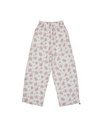 KOOKEESEE（クキシ）の「フラワーワッフルジョガーパンツ（アイボリー）（スウェットパンツ）」