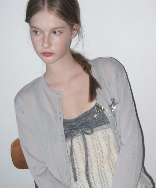 Double Button Cardigan (Grey)