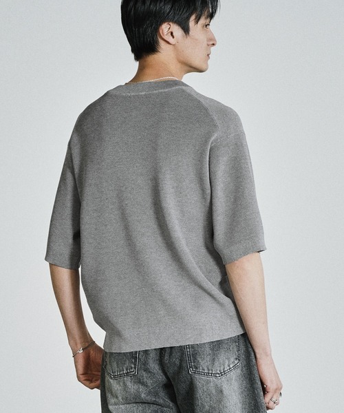 WYM LIDNM（ウィム バイ リドム）の「AZE H/S KNIT HENLEY（ニット/セーター・メンズ・グレー/ブラウン/チャコール・S/M/L）」の14枚目の写真