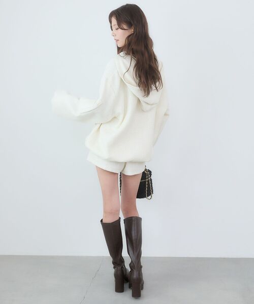 MAJESTIC LEGON（マジェスティックレゴン）の「キラキラツイードミディブルゾン（ブルゾン・レディース・アイボリー/ピンク/ブラック・MEDIUM）」の20枚目の写真