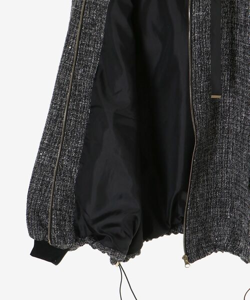 MAJESTIC LEGON（マジェスティックレゴン）の「キラキラツイードミディブルゾン（ブルゾン・レディース・アイボリー/ピンク/ブラック・MEDIUM）」の11枚目の写真