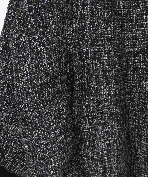 MAJESTIC LEGON（マジェスティックレゴン）の「キラキラツイードミディブルゾン（ブルゾン・レディース・アイボリー/ピンク/ブラック・MEDIUM）」の12枚目の写真