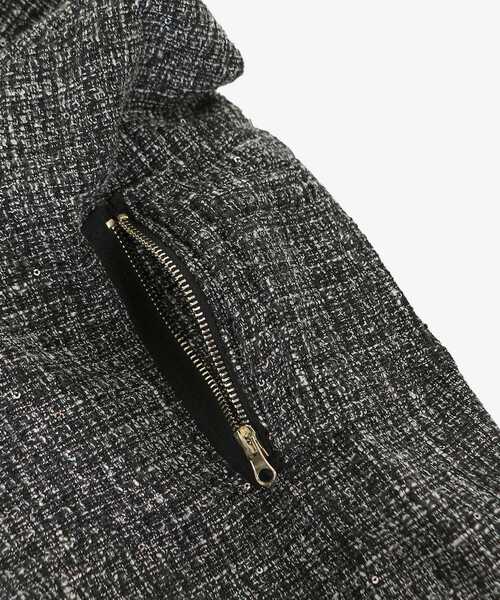 MAJESTIC LEGON（マジェスティックレゴン）の「キラキラツイードミディブルゾン（ブルゾン・レディース・アイボリー/ピンク/ブラック・MEDIUM）」の13枚目の写真