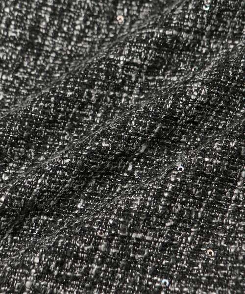 MAJESTIC LEGON（マジェスティックレゴン）の「キラキラツイードミディブルゾン（ブルゾン・レディース・アイボリー/ピンク/ブラック・MEDIUM）」の15枚目の写真