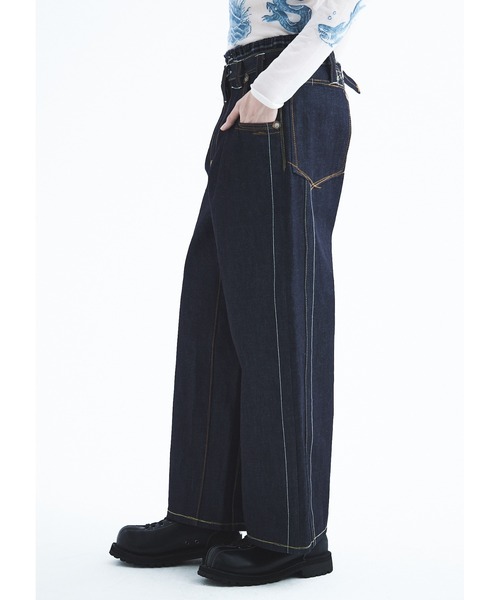 DAIRIKU(ダイリク)の「"Freedom Stitch" Rigid Denim Pants(デニムパンツ・メンズ・インディゴブルー・S/M)」の5枚目の写真