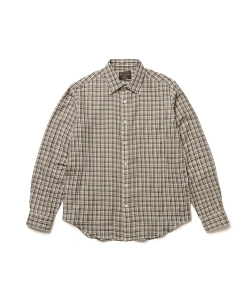 MR.OLIVE(ミスターオリーブ)の「【MR.OLIVE/ミスターオリーブ】DOUBLE GAUZE MADRAS CHECK / REGULAR COLLAR SHIRT / M261114(シャツ/ブラウス・メンズ・カーキ/ブラック・S/M)」の4枚目の写真
