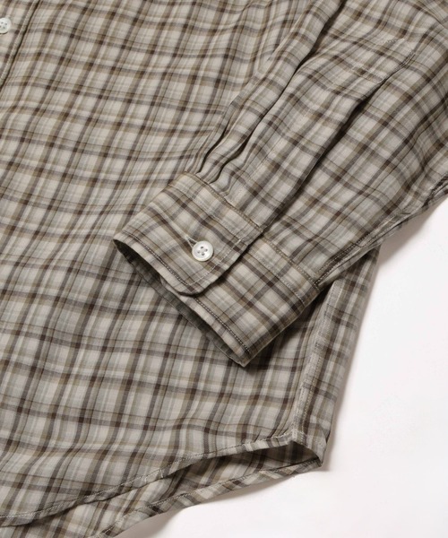 MR.OLIVE(ミスターオリーブ)の「【MR.OLIVE/ミスターオリーブ】DOUBLE GAUZE MADRAS CHECK / REGULAR COLLAR SHIRT / M261114(シャツ/ブラウス・メンズ・カーキ/ブラック・S/M)」の8枚目の写真