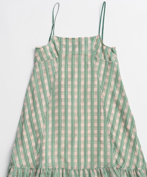 MAISON SPECIAL(メゾンスペシャル)の「Multi Check Cami Dress/マルチチェックキャミワンピース(ワンピース・レディース・グリーン/ブルー/ブラック・36/38)」の22枚目の写真