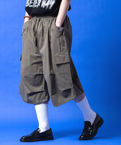 a.p.o.v.(エーピーオービー)の「a.p.o.v. ライトコットンバギーカーゴハーフパンツ(カーゴパンツ・メンズ・ブラック/チャコール/ベージュ/カーキ・ONESIZE)」の4枚目の写真