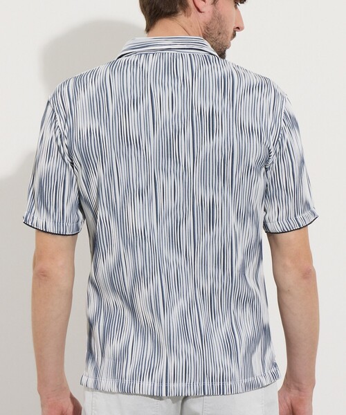 HIDEAWAYS NICOLE（ハイダウェイニコル）の「【WEB限定】ウェーブタックジャガードスキッパーポロシャツ（ポロシャツ・メンズ・グレー/ブルー/ホワイト/ネイビー/ブラック・L/M/XL）」の13枚目の写真