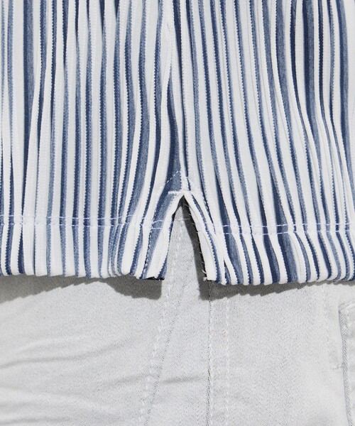 HIDEAWAYS NICOLE（ハイダウェイニコル）の「【WEB限定】ウェーブタックジャガードスキッパーポロシャツ（ポロシャツ・メンズ・グレー/ブルー/ホワイト/ネイビー/ブラック・L/M/XL）」の18枚目の写真