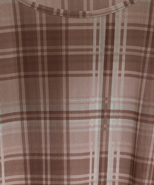 natural couture（ナチュラルクチュール）の「チュールチェックトップス（Tシャツ/カットソー・レディース・ブラウン/グレー/ベージュ・FREE）」の15枚目の写真
