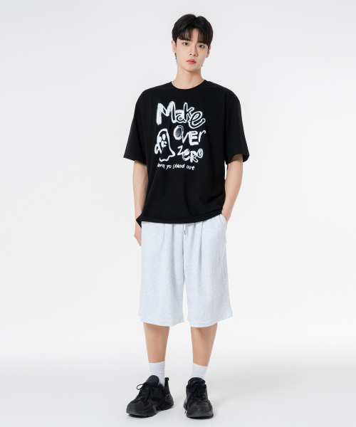 MOZMOZ(モズモズ)の「ゴーストドローイングオーバーサイズ半袖Tシャツブラック(Tシャツ/カットソー・レディース・その他・1/2/3)」の2枚目の写真