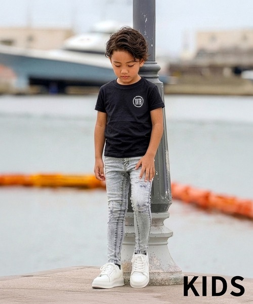 adamsJUGGLER(アダムスジャグラー)の「W/R R.S ベアーティーキッズ(Tシャツ/カットソー・キッズ・ホワイト/ブラック・100/130/120/110/150)」の6枚目の写真