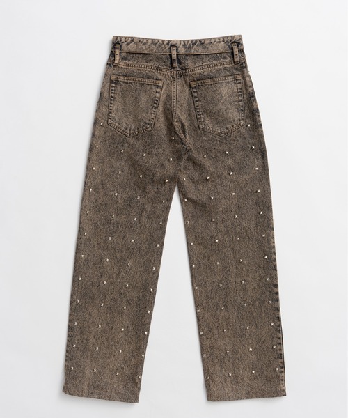 PRANK PROJECT(プランクプロジェクト)の「スタッデッドストレートジーンズ / Studded Straight Jeans(デニムパンツ・レディース・ブラウン・36/38)」の12枚目の写真