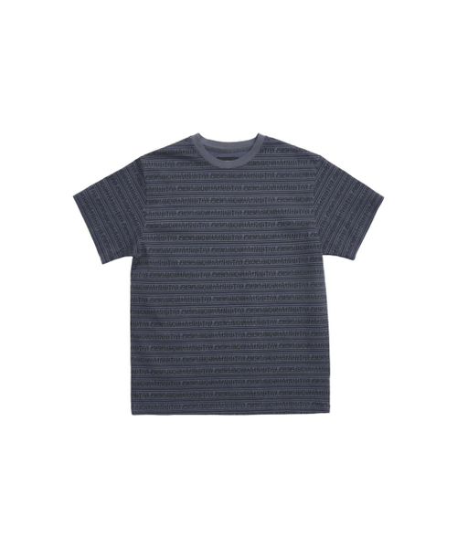 999HUMANITY(999ヒューマニティ)の「ヒューマンストライプハーフTシャツ(チャコール)(Tシャツ/カットソー・レディース・その他・2(M)/3(L)/1(S))」の1枚目の写真