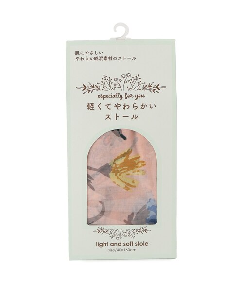 ITS'DEMO(イッツデモ)の「箱入りミックスフラワーストール(ストール/ショール・レディース・ピンク系5/アイボリー系・00)」の5枚目の写真