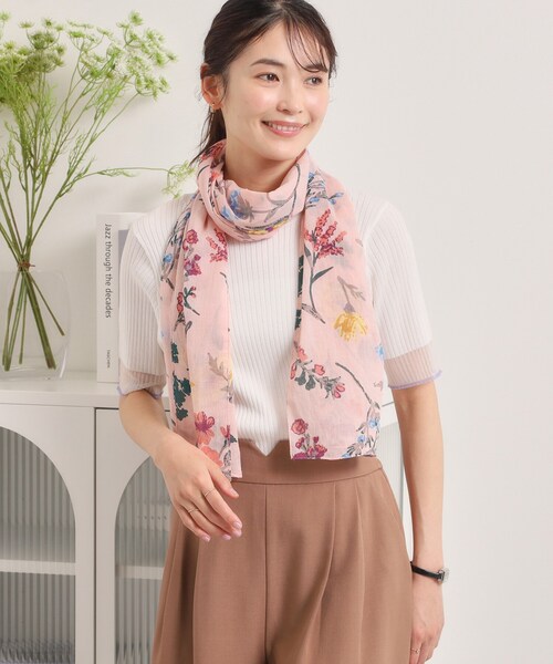 ITS'DEMO(イッツデモ)の「箱入りミックスフラワーストール(ストール/ショール・レディース・ピンク系5/アイボリー系・00)」の8枚目の写真