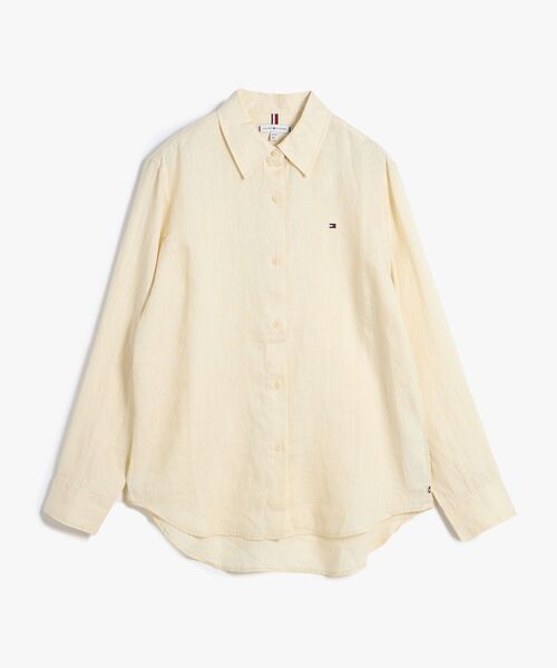 TOMMY HILFIGER(トミーヒルフィガー)の「リネンリラックスシャツ(シャツ/ブラウス・レディース・ピンク/ホワイト/ブルー・38inch/36inch/34inch/32inch)」の7枚目の写真