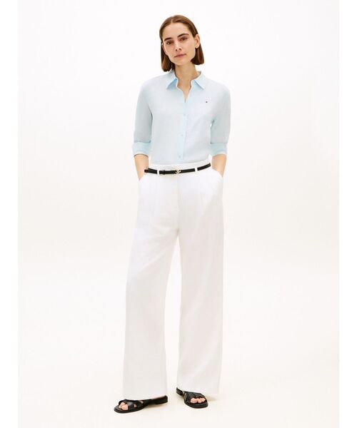 TOMMY HILFIGER(トミーヒルフィガー)の「リネンリラックスシャツ(シャツ/ブラウス・レディース・ピンク/ホワイト/ブルー・38inch/36inch/34inch/32inch)」の10枚目の写真