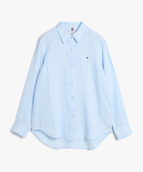 TOMMY HILFIGER(トミーヒルフィガー)の「リネンリラックスシャツ(シャツ/ブラウス・レディース・ピンク/ホワイト/ブルー・38inch/36inch/34inch/32inch)」の12枚目の写真