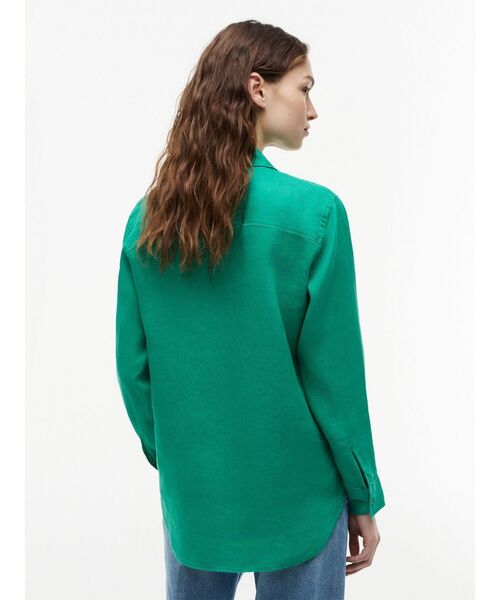 TOMMY HILFIGER(トミーヒルフィガー)の「リネンリラックスシャツ(シャツ/ブラウス・レディース・ピンク/ホワイト/ブルー・38inch/36inch/34inch/32inch)」の16枚目の写真