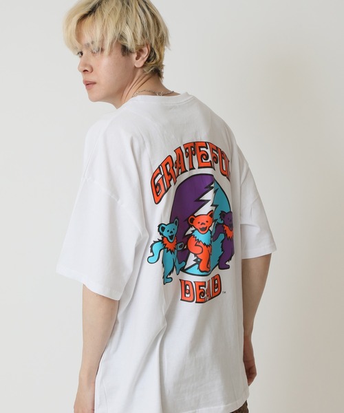 Grateful Dead（グレイトフルデッド）の「GRATEFUL DEAD グレイトフル・デッド オーバーサイズ メンズ レディース 半袖プリントTシャツ（Tシャツ/カットソー・メンズ・ホワイト系1/ホワイト系2/ブラック系2/グリーン系1/ネイビー系2/グレー系1/ベージュ系2/パープル系1・XL/L/M）」の2枚目の写真